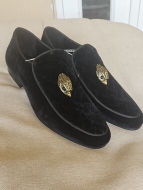 Kurt Geiger London Hugh Venetian Loafer Black Velvet Men's US 10, EU 43